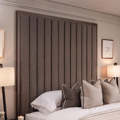 Abingdon Bronze and Warm Grey Premium Channelled Headboard - Sofa Lane