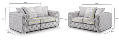 Ankara 3 + 2 Seater Sofa Set - Sofa Lane