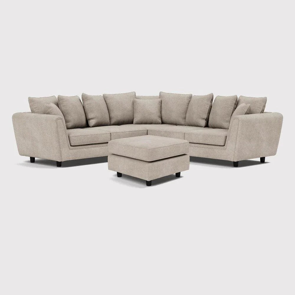 Ascot Double Corner Sofa Footstool Set - Sofa Lane