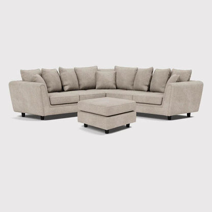 Ascot Double Corner Sofa Footstool Set - Sofa Lane