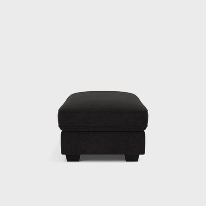 Bloomsbury Footstool - Black Top - Sofa Lane