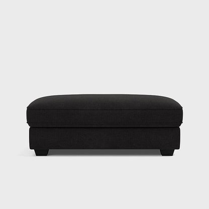 Bloomsbury Footstool - Black Top - Sofa Lane