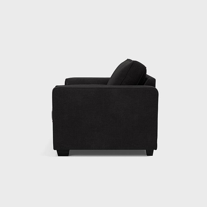 Bloomsbury Love Seat - Black Top - Sofa Lane