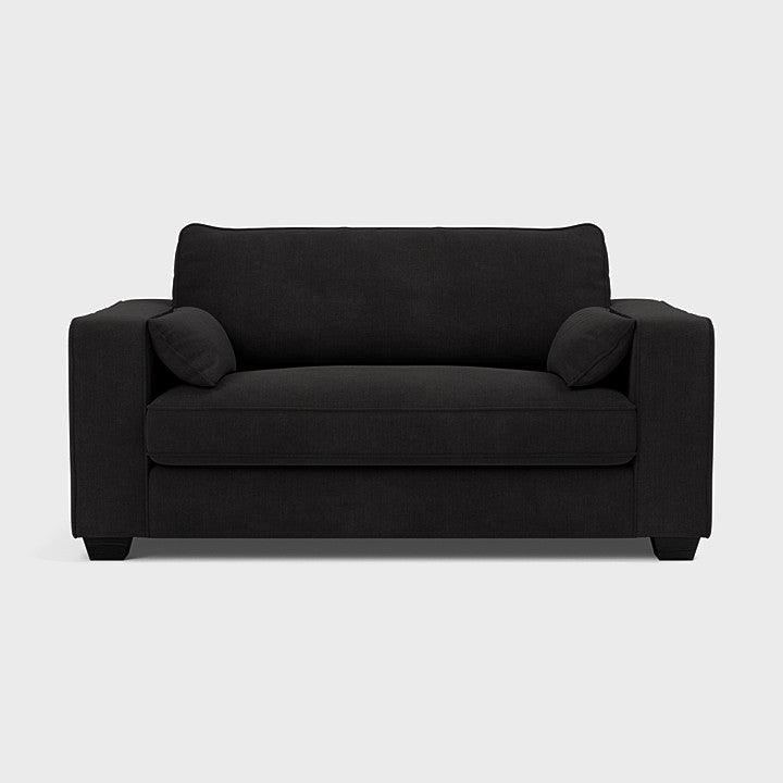 Bloomsbury Love Seat - Black Top - Sofa Lane