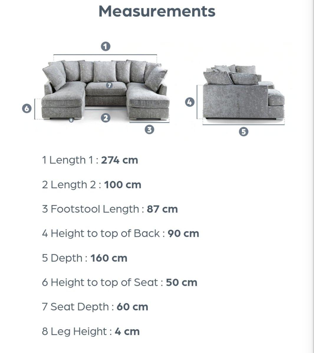 Carnaby U Shape Sofa - Sofa Lane