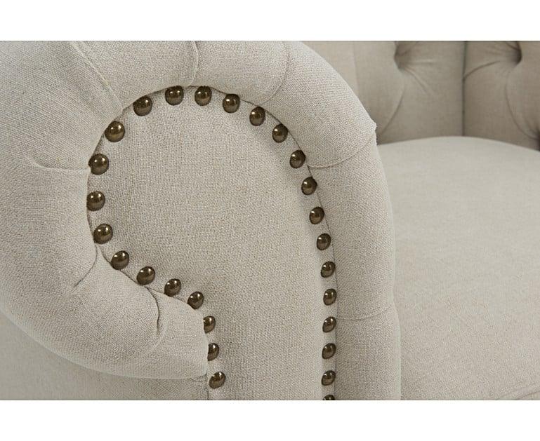 Chester buttoned Sofa Range in Linen Ivory - Sofa Lane