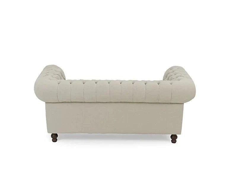 Chester buttoned Sofa Range in Linen Ivory - Sofa Lane