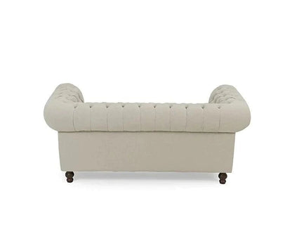 Chester buttoned Sofa Range in Linen Ivory - Sofa Lane