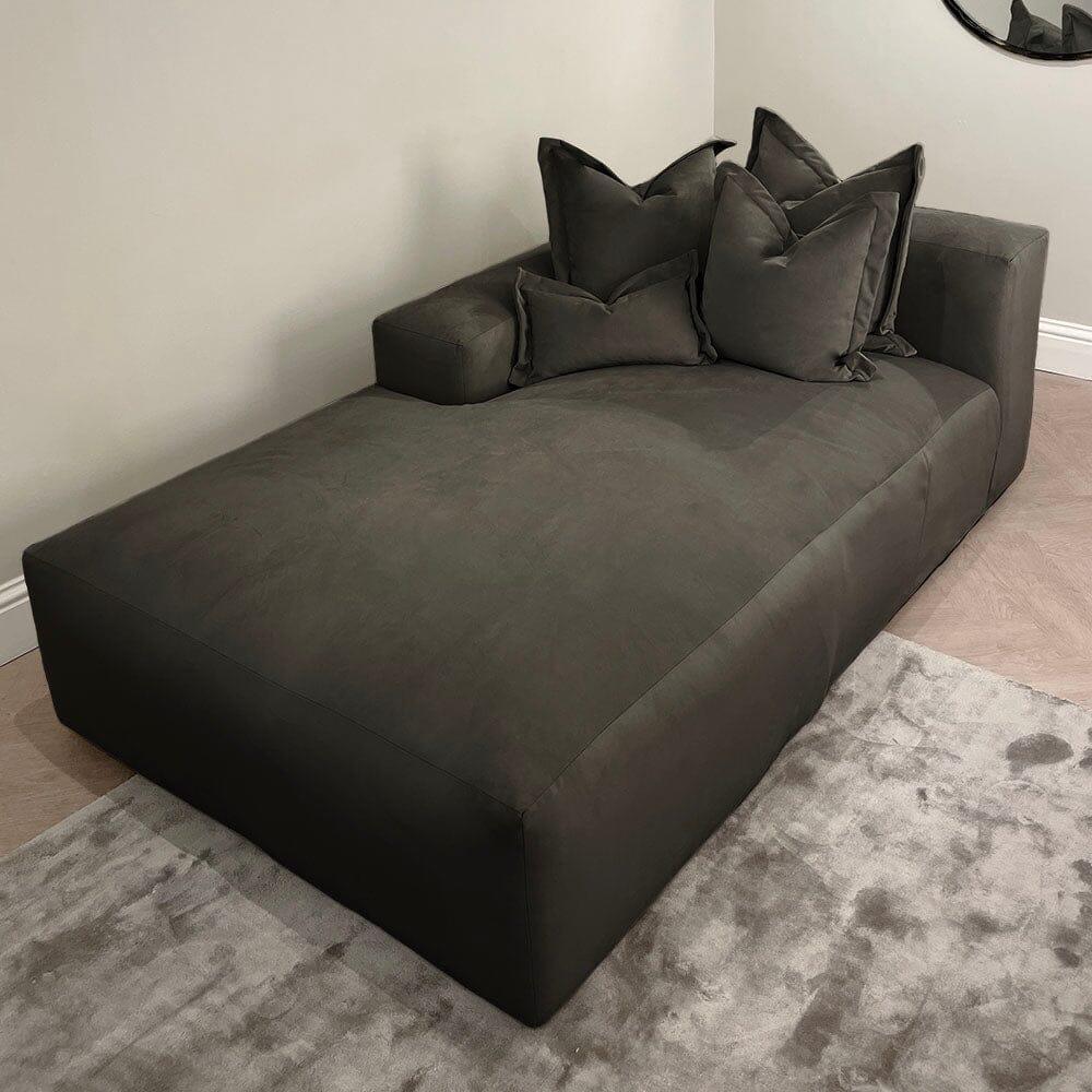 Lenox Black Velvet Pillow Back Sofa Range - Sofa Lane