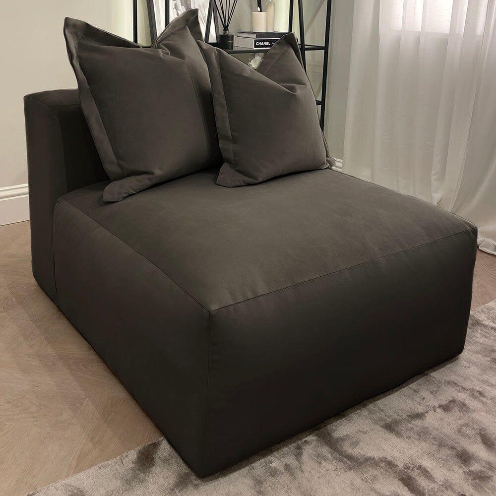 Lenox Black Velvet Pillow Back Sofa Range - Sofa Lane