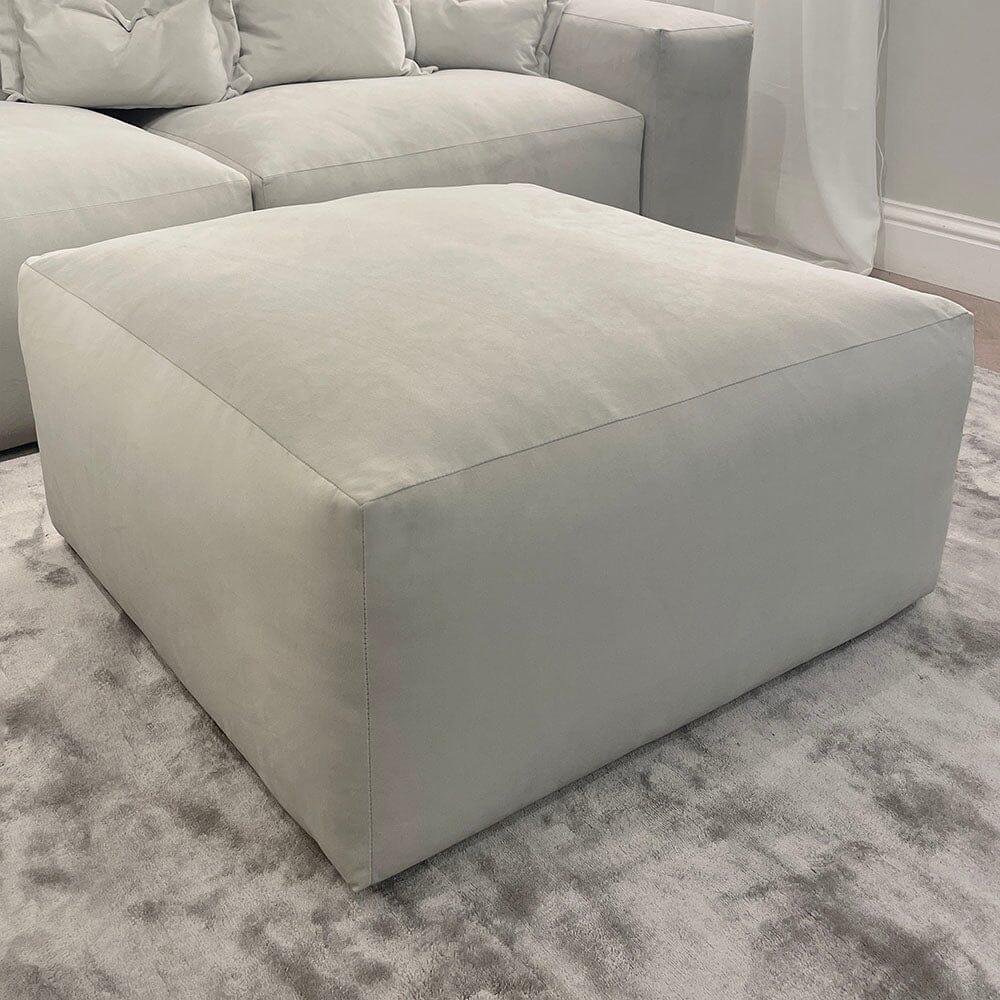 Lenox Silver Velvet Pillow Back Sofa Range - Sofa Lane