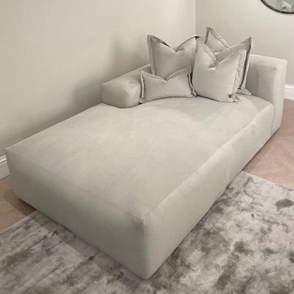 Lenox Silver Velvet Pillow Back Sofa Range - Sofa Lane