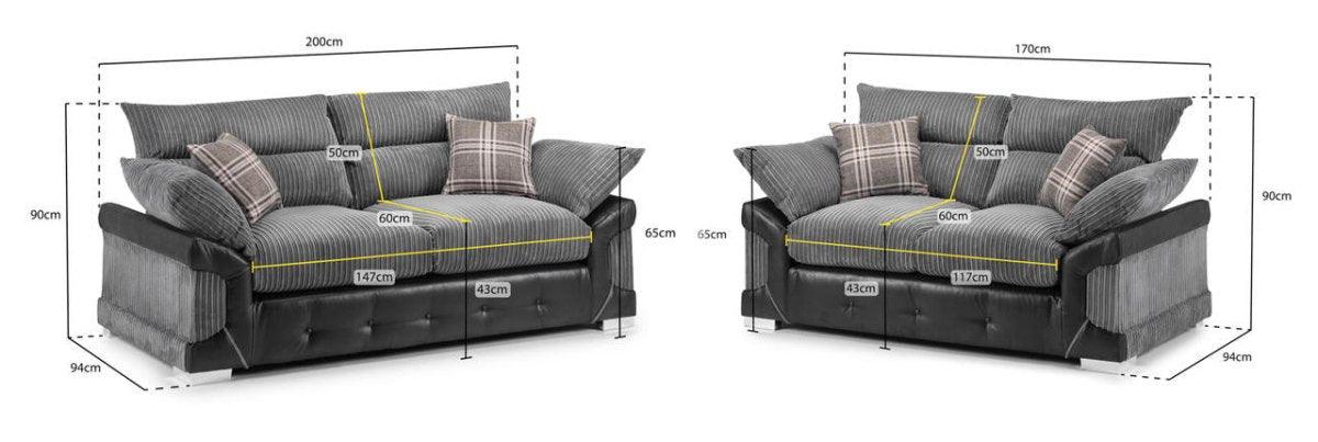 Logan 3 + 2 Sofa Set - Sofa Lane