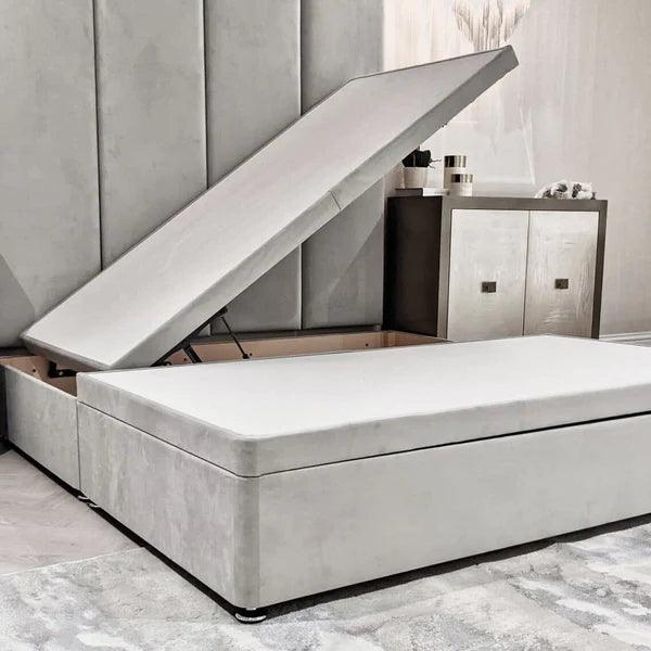 Maru Velvet Ottoman Divan Bed Base - Sofa Lane