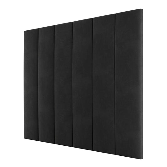 Noir Black Velvet Individual Wall Mounted Headboard Panel - 45cm - Couchek