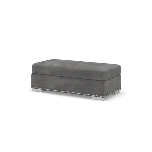 Olivia Small Footstool - Studded - Couchek